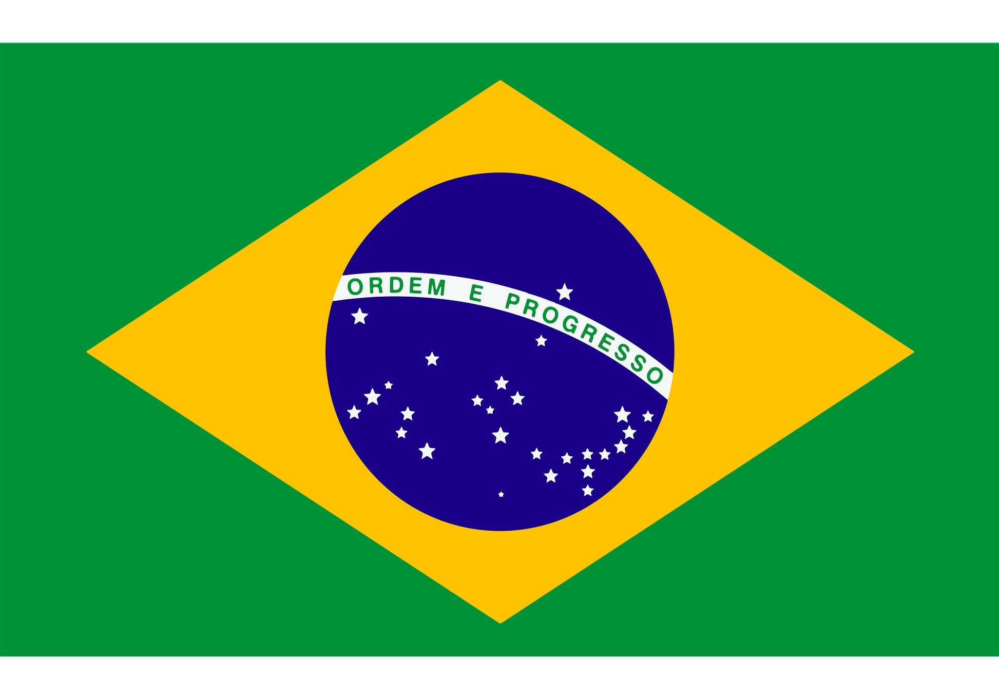 Brazil Flag, Front View