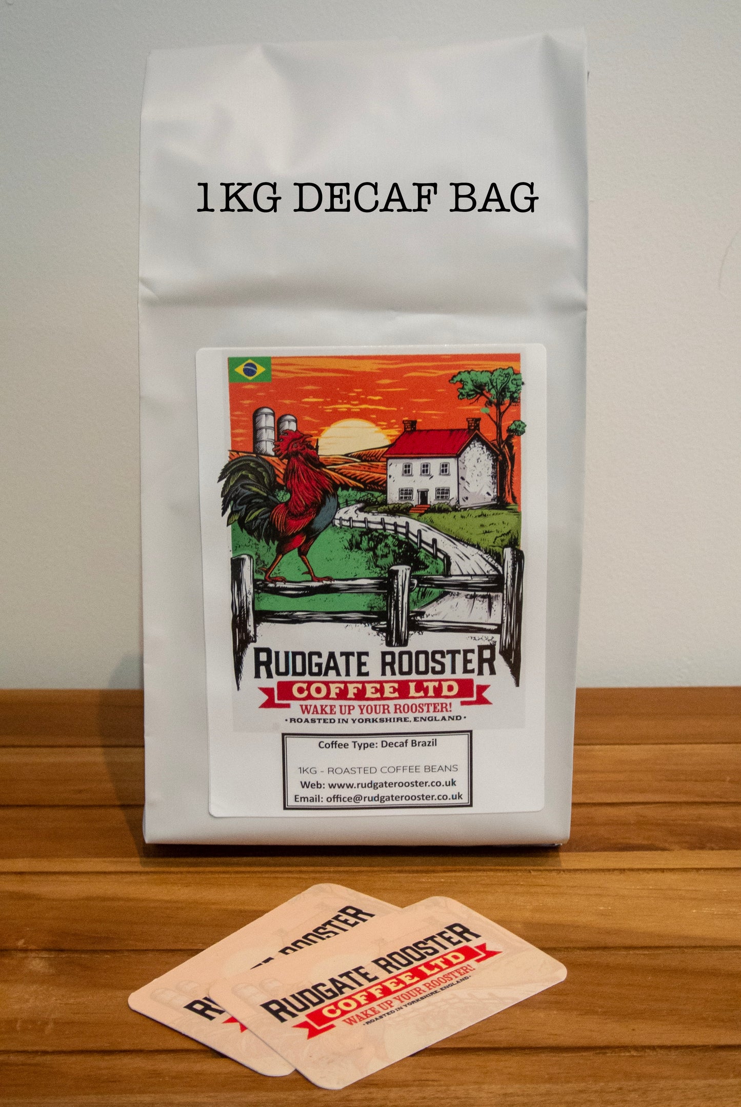 1KG Bag, Rudgate Rooster Decaf Coffee, 